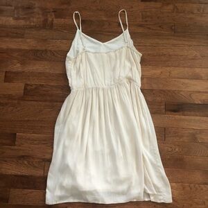 Ivory Spaghetti Strap Mini Dress